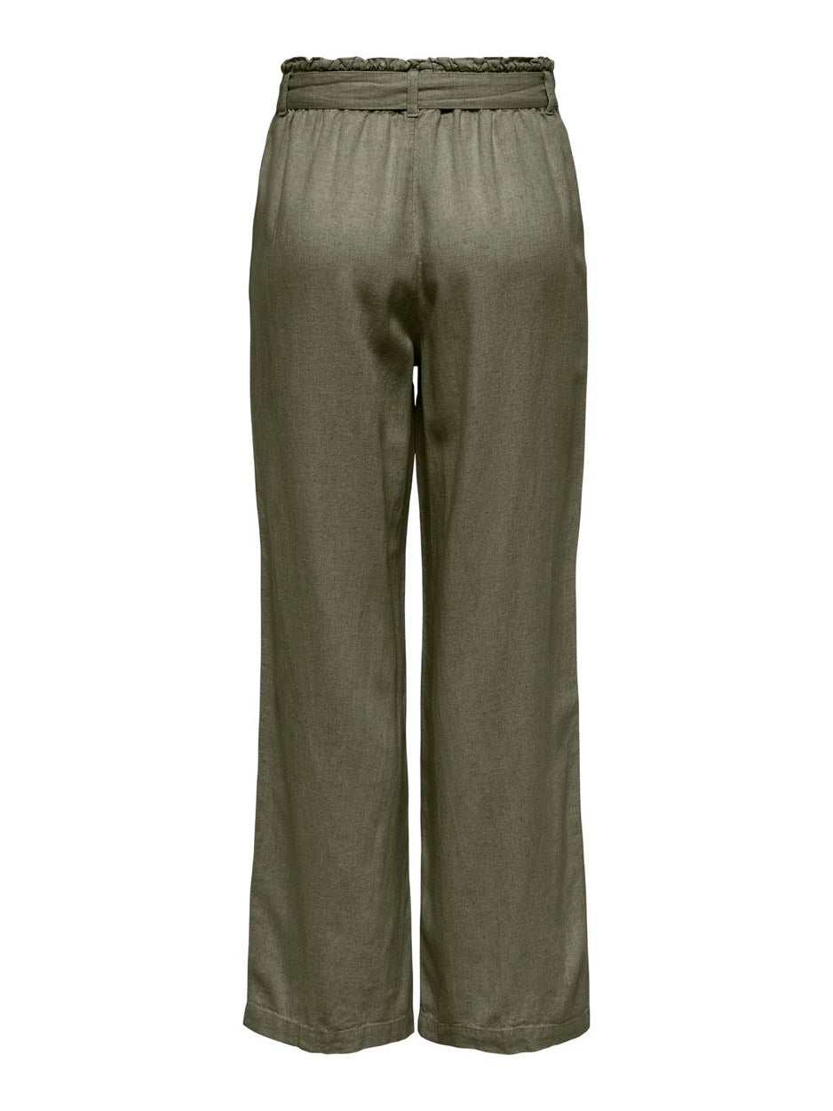 Jdysay Linen Belt Pant Wvn - Army