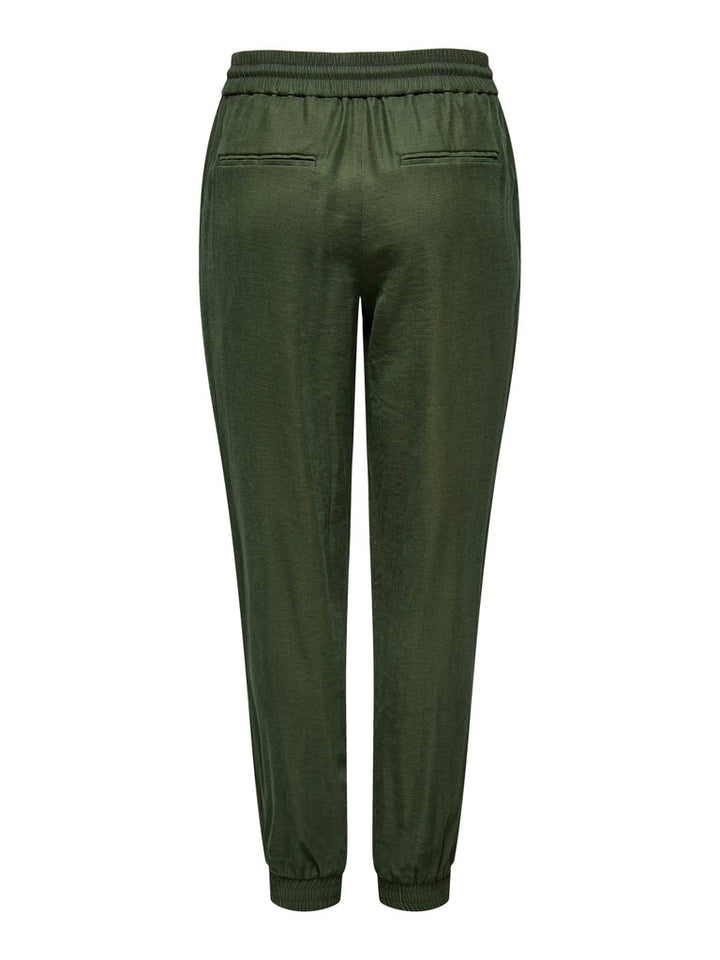 Onlkelda-emery Mw Pull-up Pants Pnt - Donkergroen