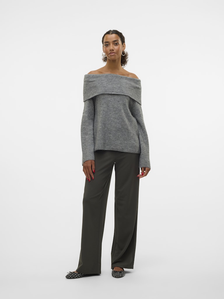Vmberlin Zamira Mw Wide Pant Noos - Donkergroen