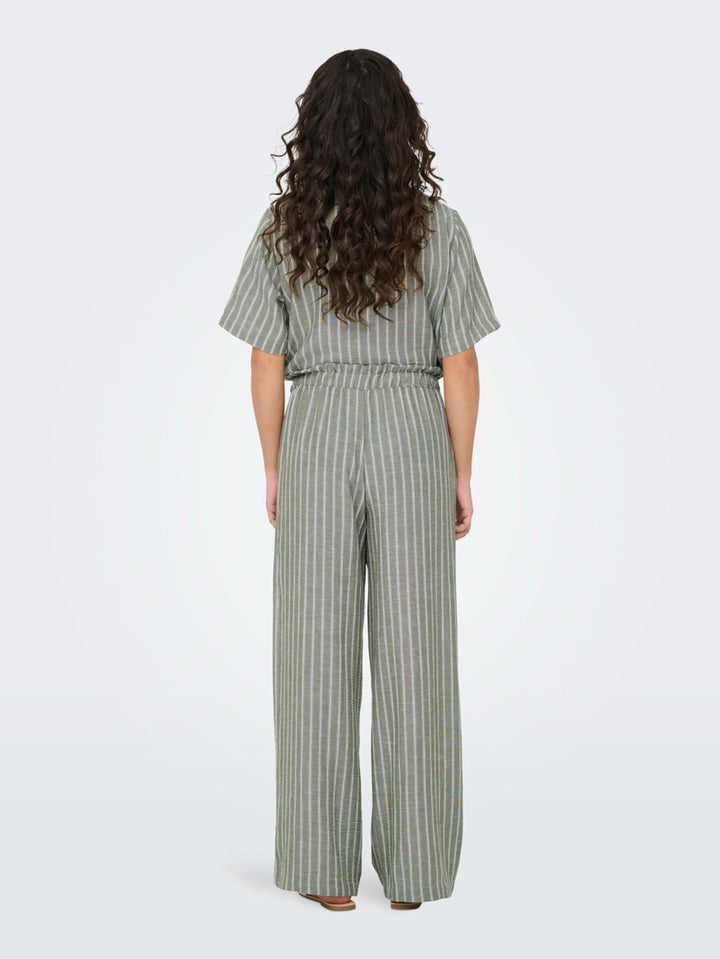 Jdyemilia  H/w Wide Pant Wvn Exp - Groen Dessin