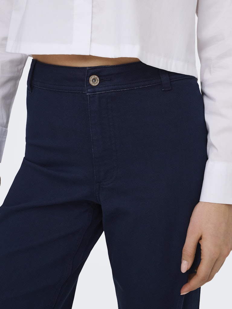 Jdyiris Stretch Hw Wide Pant Pnt Noos - Navy