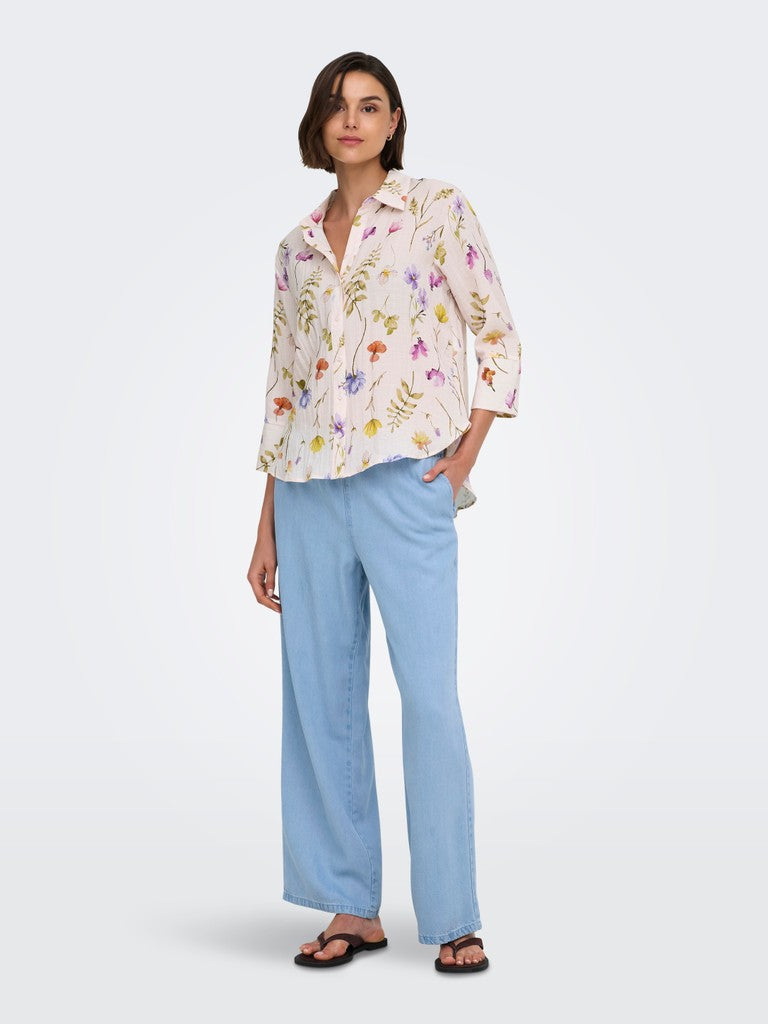Jdymira Mw Wide String Pant Pnt Noos - Blue Denim
