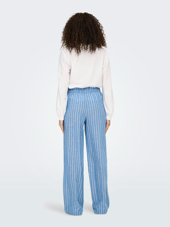 Jdyemilia H/w Wide Pant Wvn Exp - Blauw Dessin