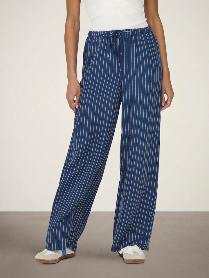 Jdypower Mw Wide Pant Wvn Noos - Blauw Dessin