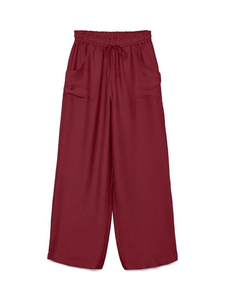 Vmtoma Hw Straight Pants Wvn Lcs - Bordeaux