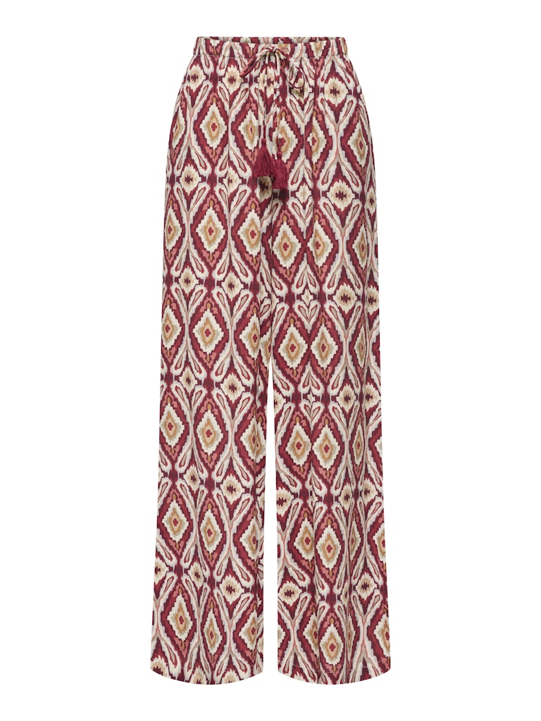 Onlgini Mikasi Wide Pull Up Pant Wvn - Rood Dessin