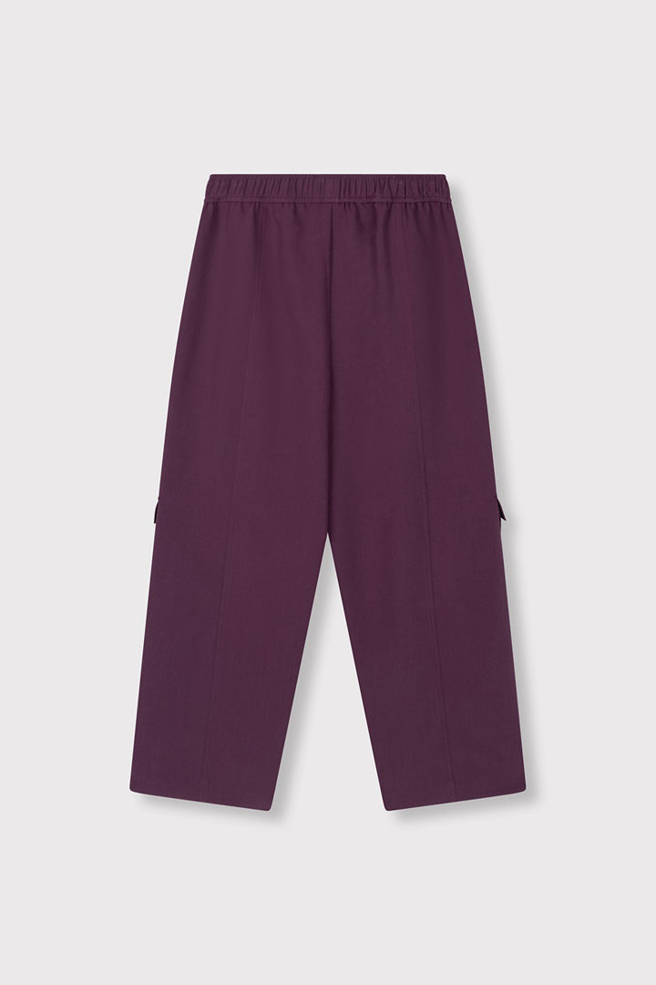 Woven Cargo Pants - Aubergine