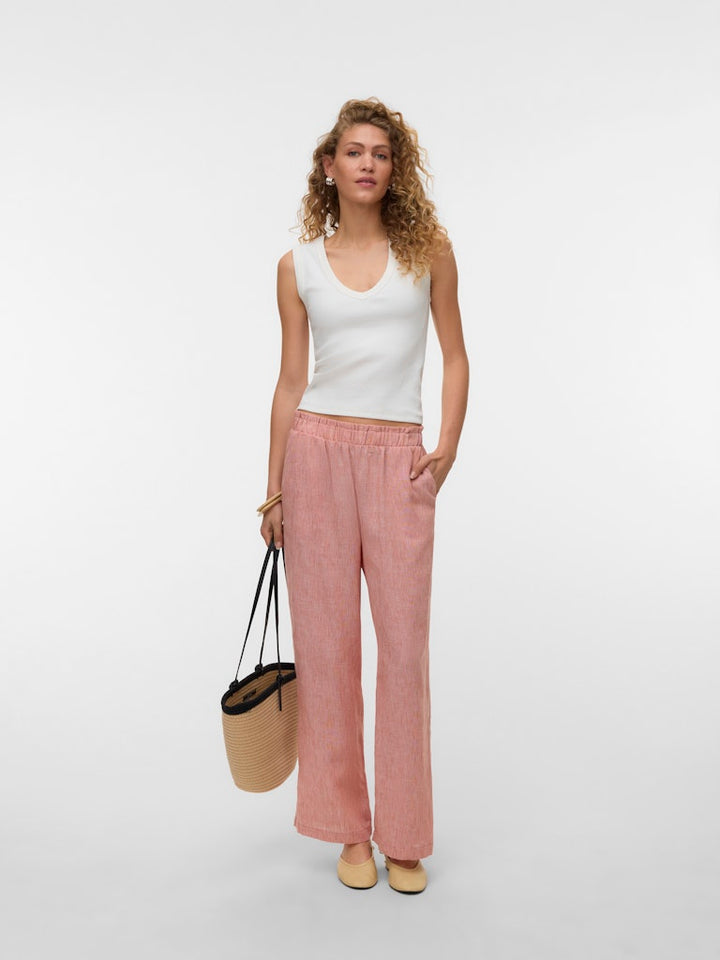 Vmcharline Hw Trousers Exp - Oud Roze