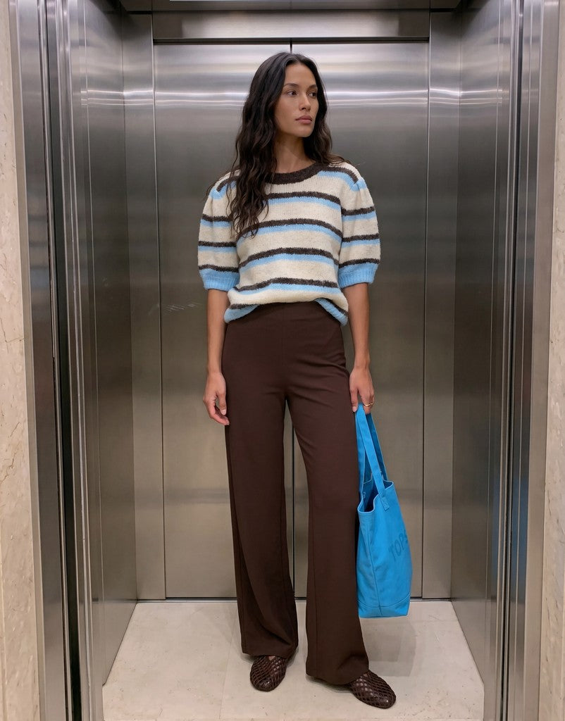 Vmberlin Zamira Mw Wide Pant Noos - Bruin
