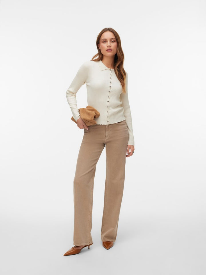 Vmtessa Hr Wide Jeans Color Ga - Licht Bruin