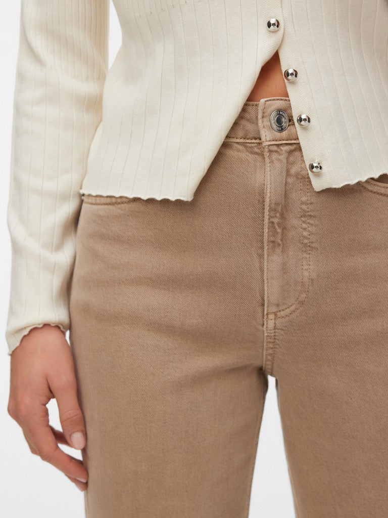 Vmtessa Hr Wide Jeans Color Ga - Licht Bruin