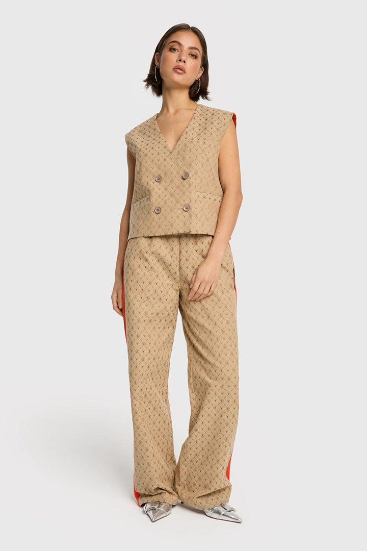 Logo Pant - Camel
