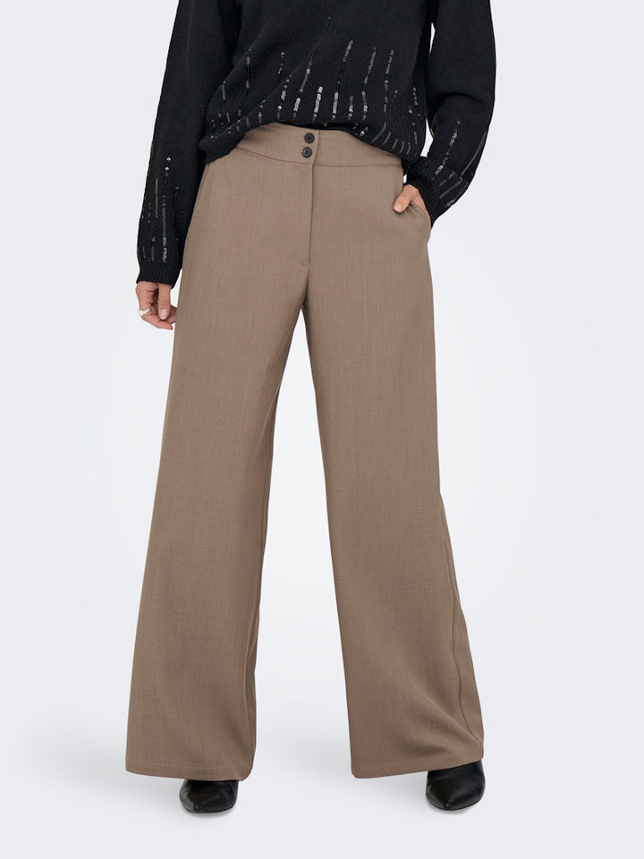 Jdydora Hw Wide Pant Tlr - Taupe