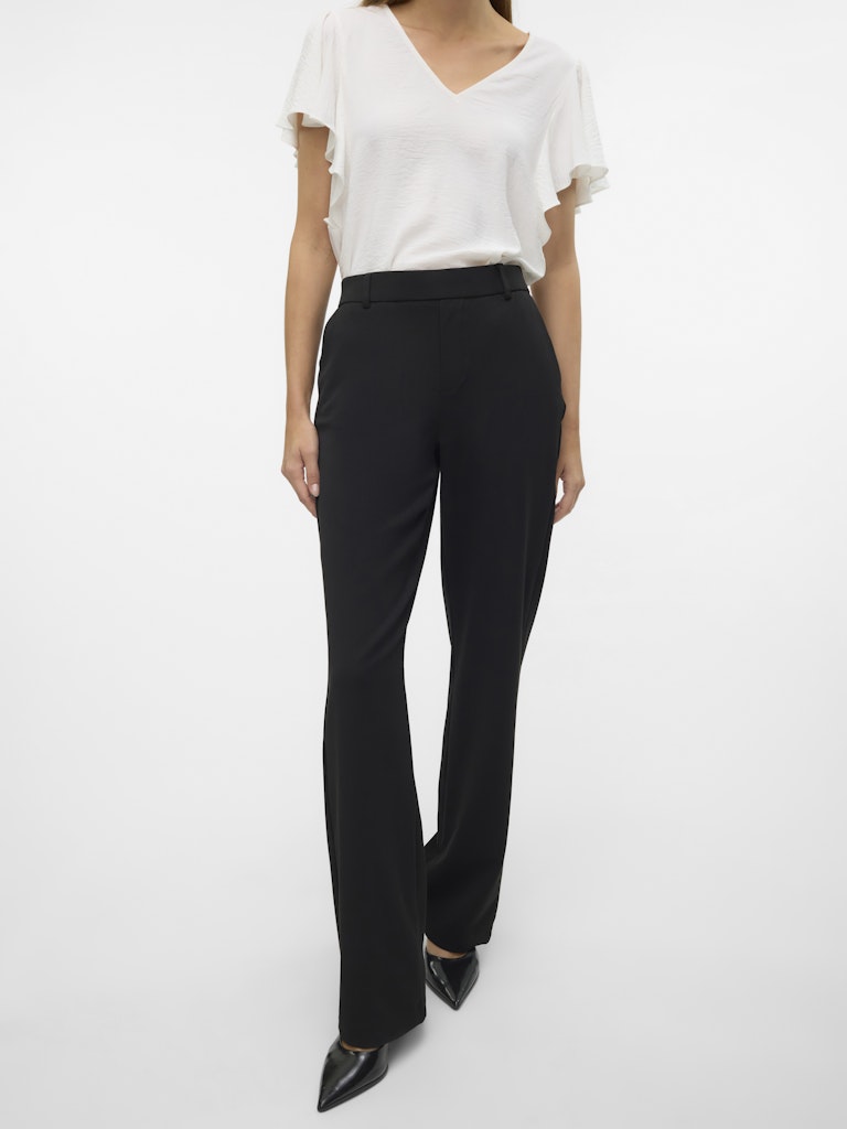 Vmmaya Mw Straight Solid Pant Noos - Zwart