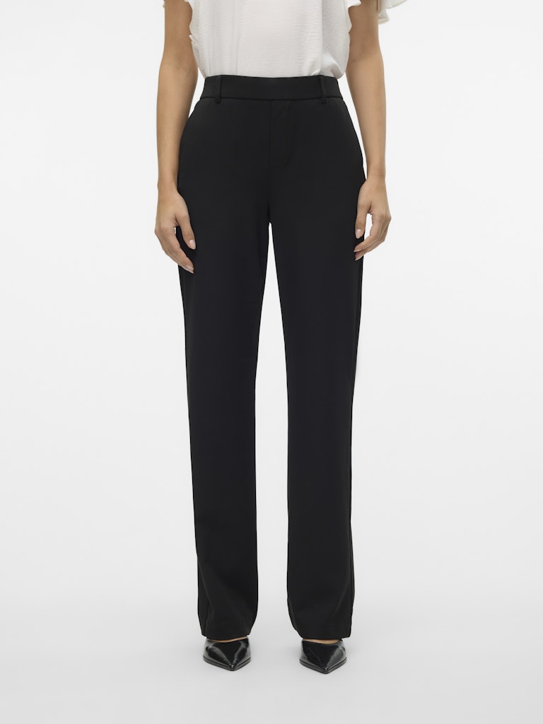 Vmmaya Mw Straight Solid Pant Noos - Zwart
