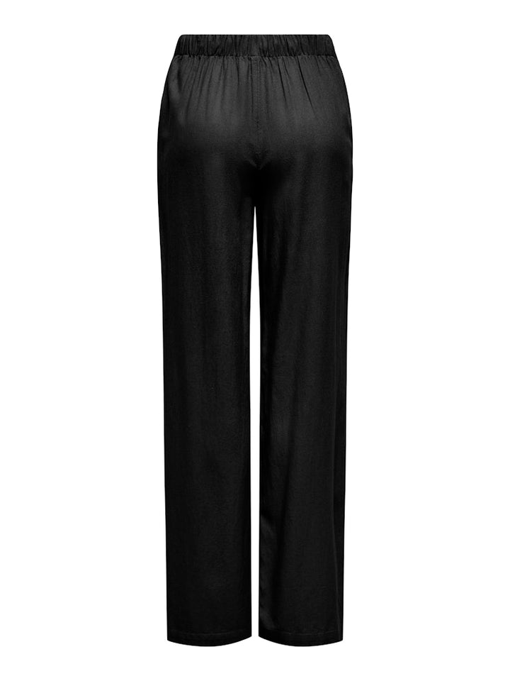 Onlgoa Mw Linen Bl Pull-up Pant Cc Pnt - Zwart