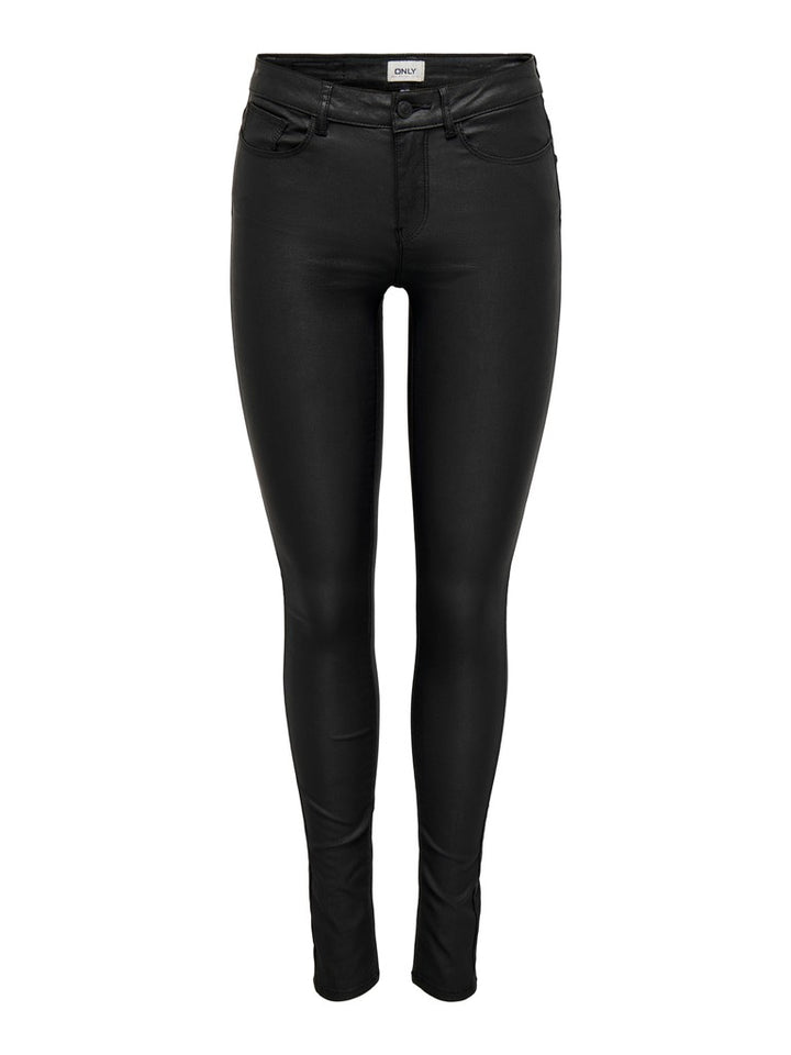 Onlanne K Mid Waist Coated Pnt Noos - Zwart