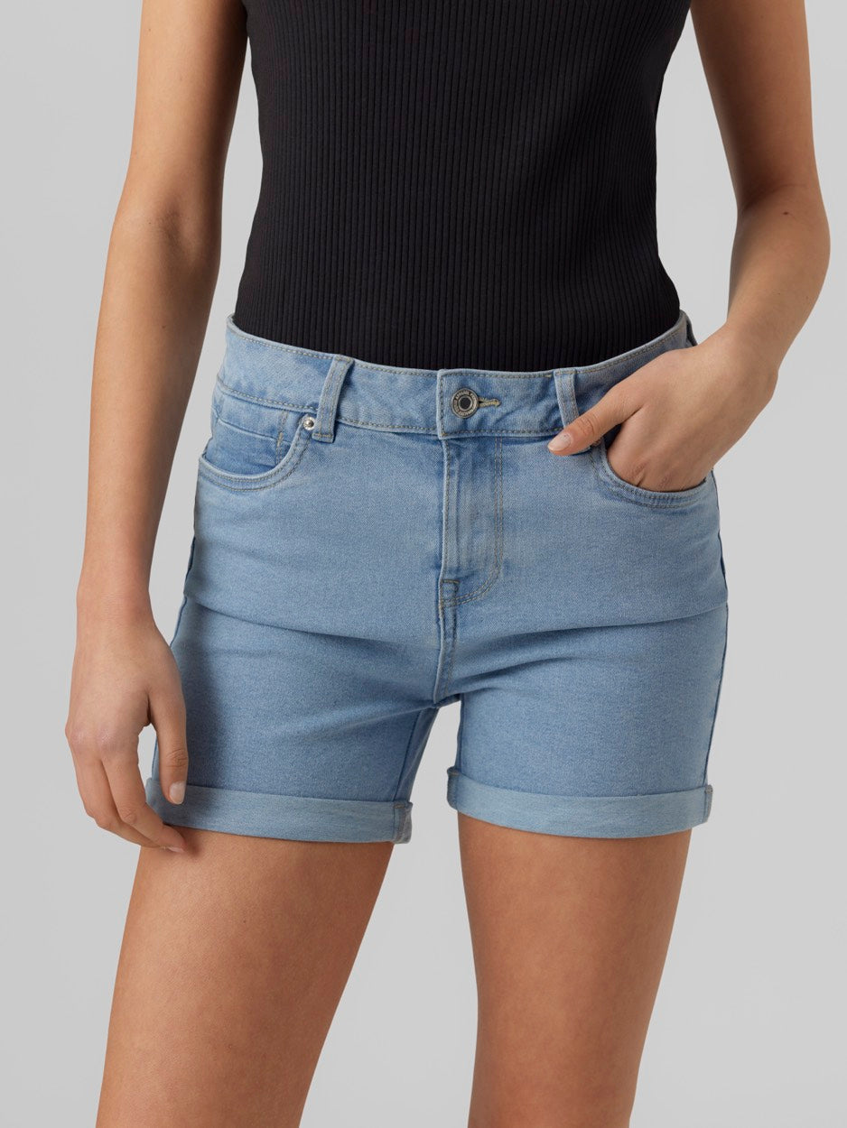 Vmluna Mr Fold Shorts Mix Ga Noos - Blue Denim