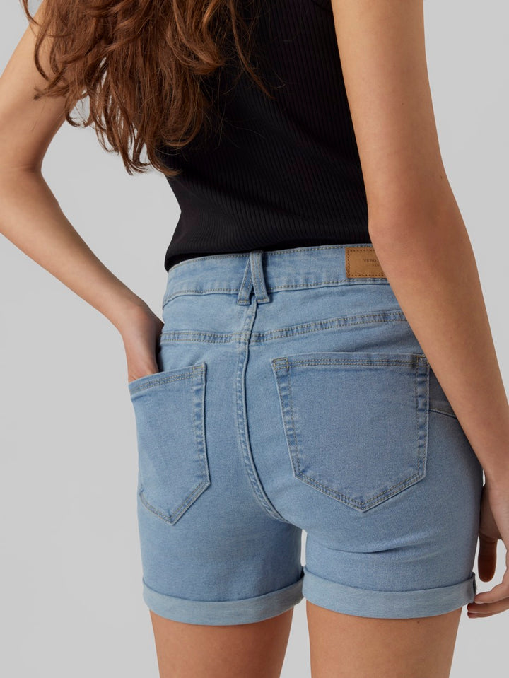 Vmluna Mr Fold Shorts Mix Ga Noos - Blue Denim