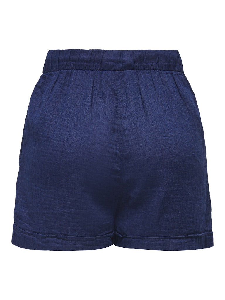 Onlleoni Seersucker Pull Up Shorts Wvn - Navy