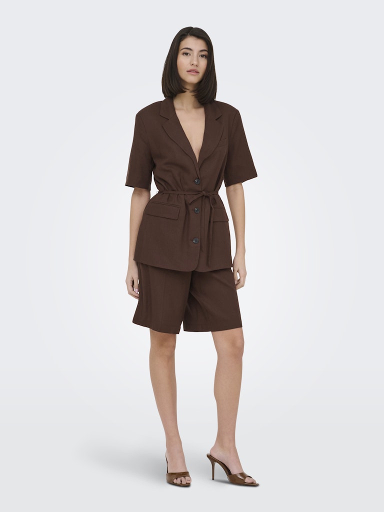 Jdynaomi Linen Mw Bermuda Shorts Tlr - Steenrood
