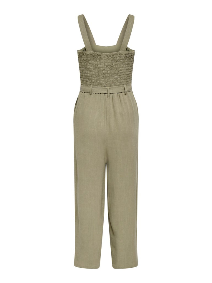 Onlsiesta Linen Bl Belt Jumpsuit Pnt - Army