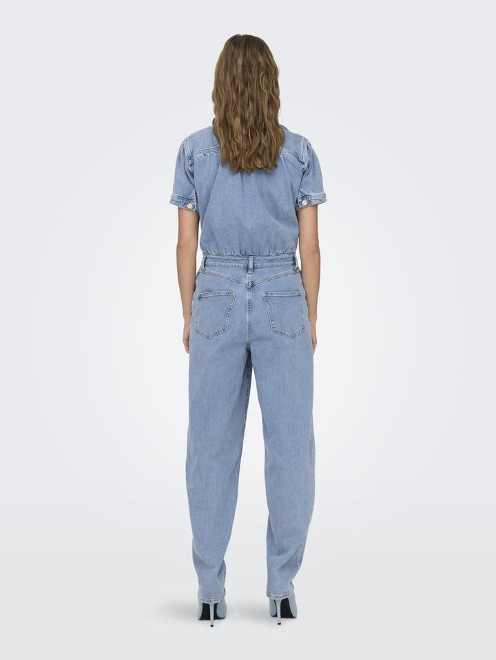 Onlpalmer Ss Dnm Jumpsuit L Ank Cro - Blue Denim