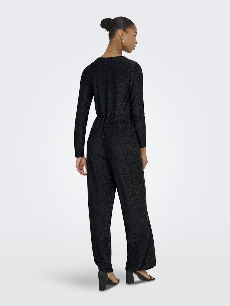 Onlrich L/s Glitter Jumpsuit Jrs - Zwart