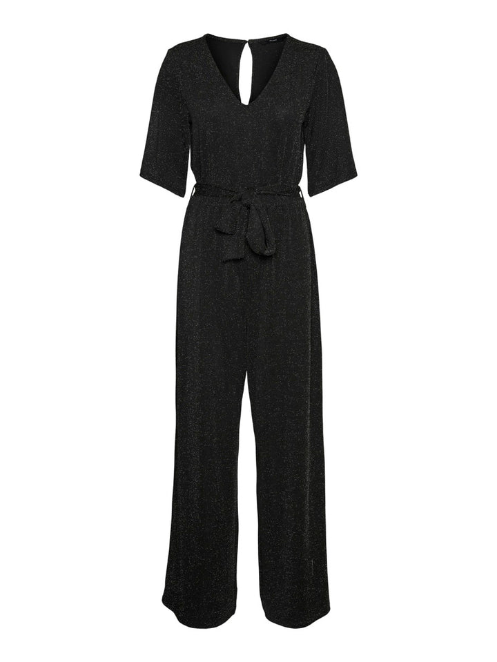 Vmkanva Ss Glitter Jumpsuit Jrs - Zwart Dessin