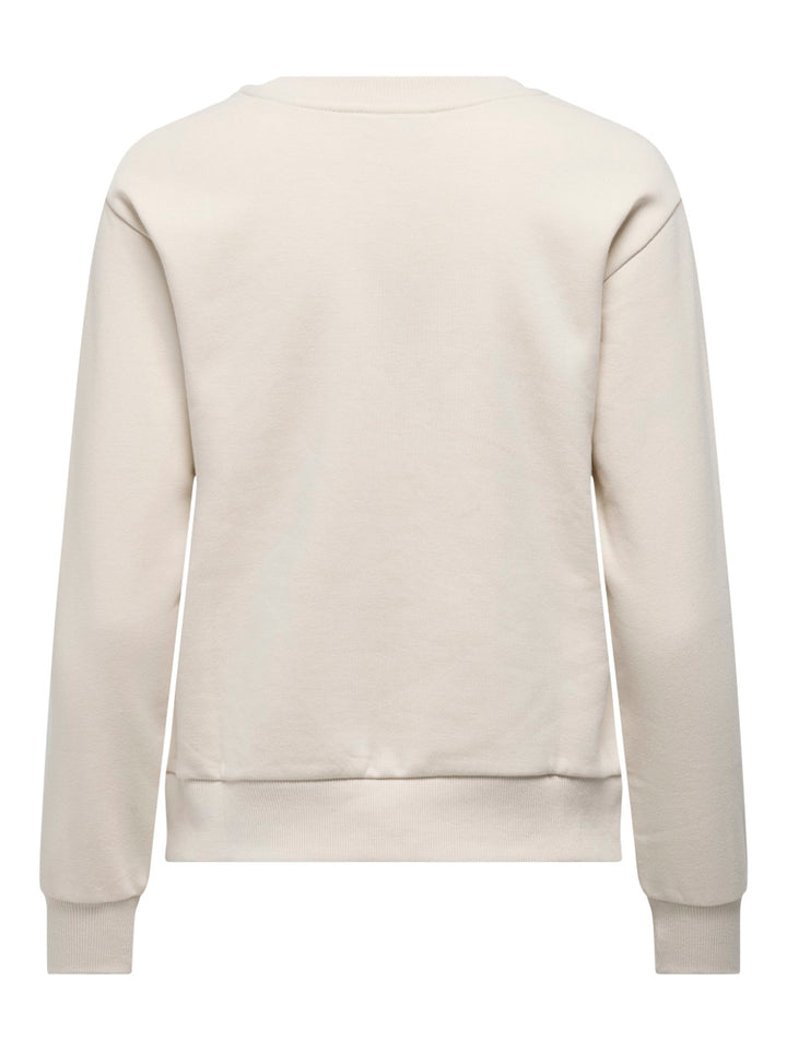 Jdyparis L/s Emb Sweat Jrs - Beige