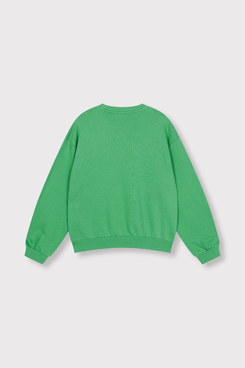 Embroidered A Sweater - Groen
