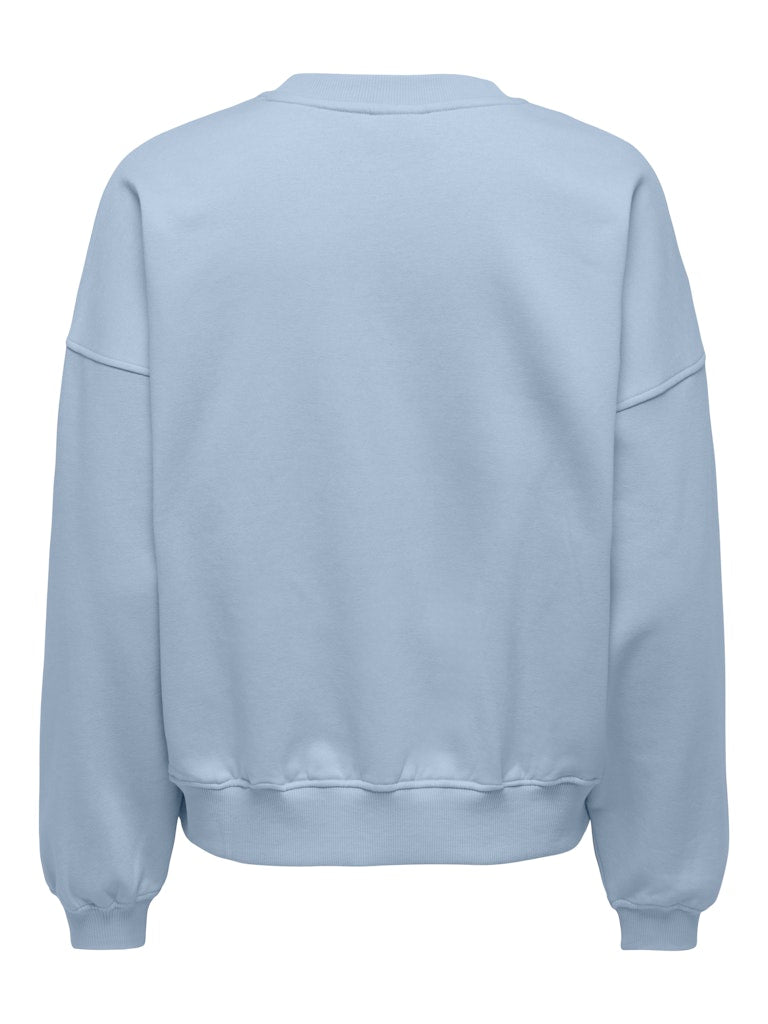 Jdymesa Life L/s O-nk Emb Sweat Jrs Noos - Lichtblauw