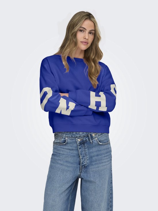 Onlsweat Ls Back/sleeve Print - Kobalt
