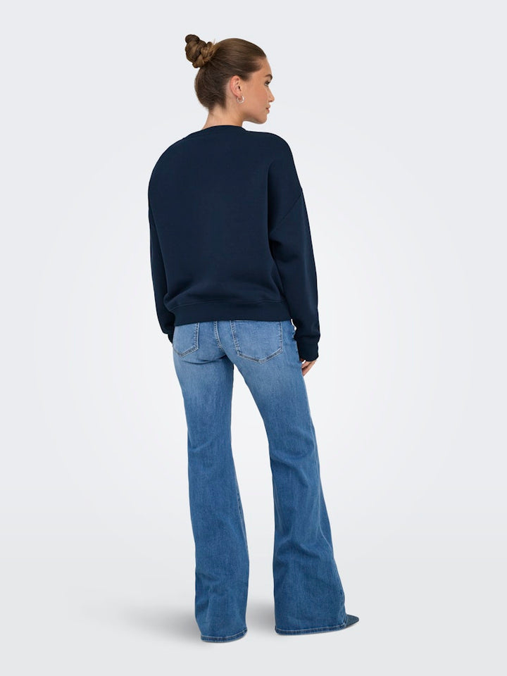 Onlsweat Life L/s Crew O.size State Noos - Navy