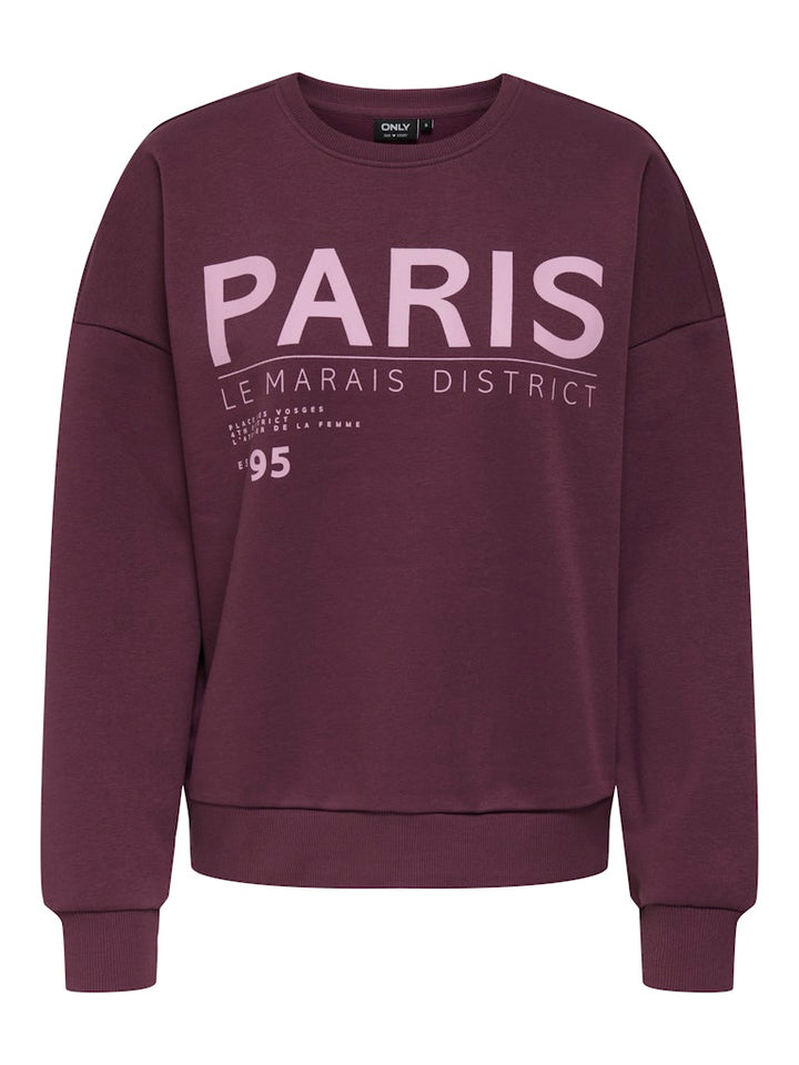 Onlzenja Boxy L/s Box Swt - Bordeaux