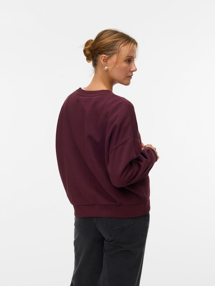 Vmlotte Trina Ls Sweat Box Ga Bf - Bordeaux