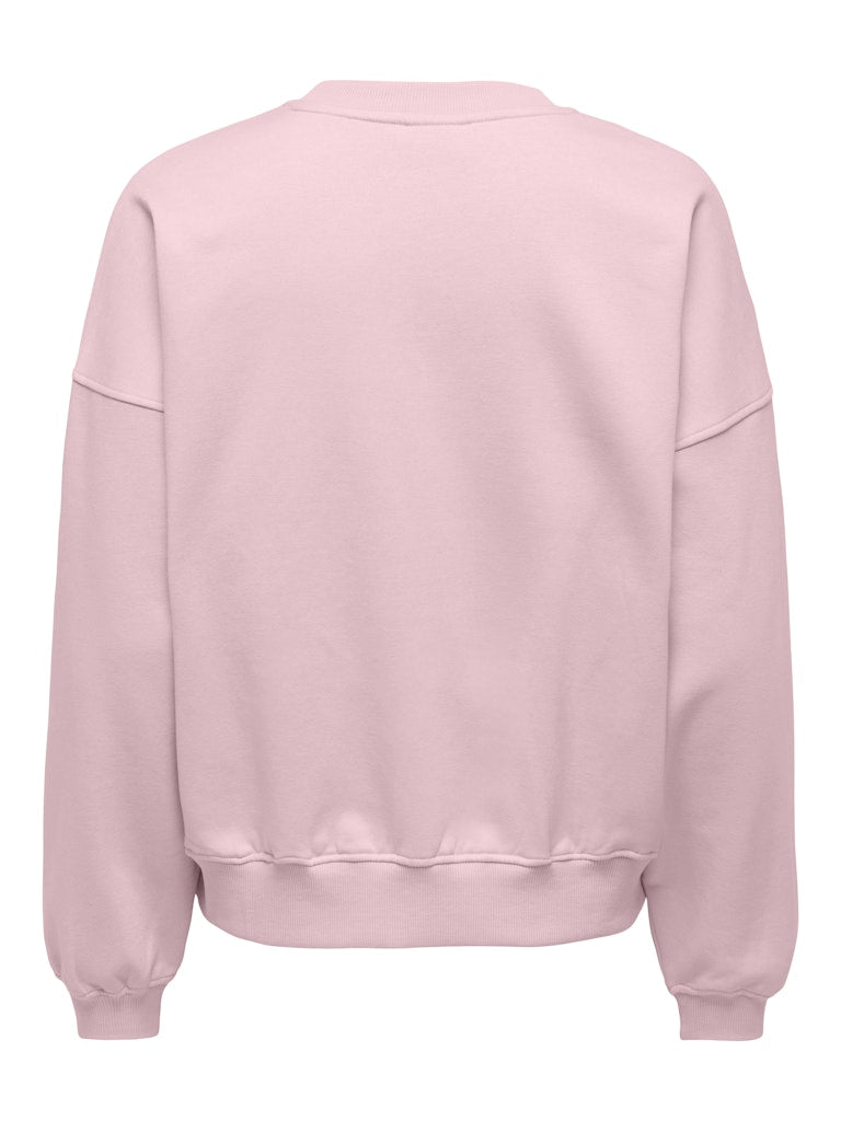 Jdymesa Life L/s O-nk Emb Sweat Jrs Noos - Fuchsia