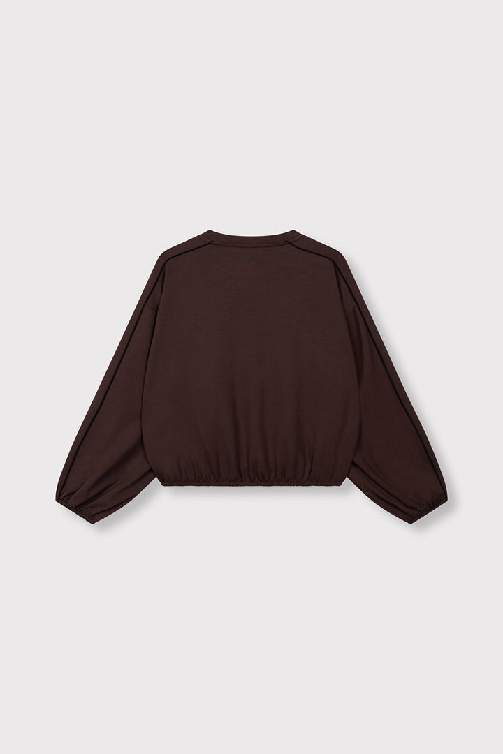 Knitted Piping Sweater - Bruin