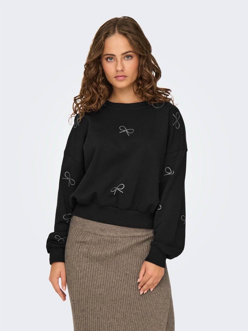 Onlberit L/s O-neck Swt - Zwart