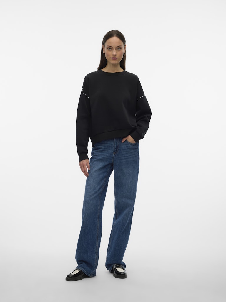 Vmlotte Trina Ls Sweat Box Ga Bf - Zwart