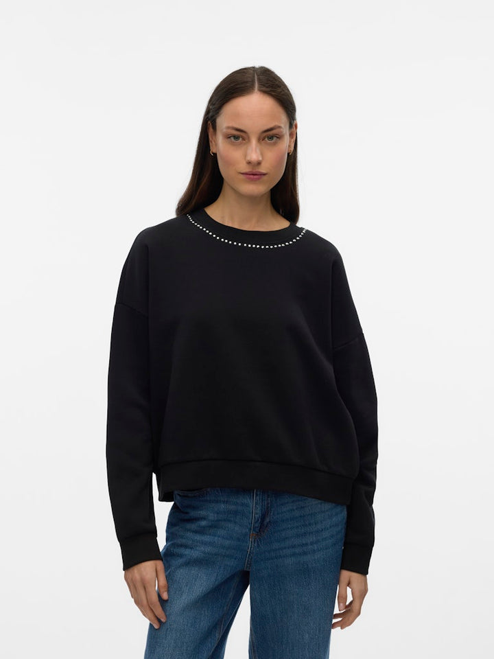 Vmlotte Trina Ls Sweat Box Ga Bf - Zwart