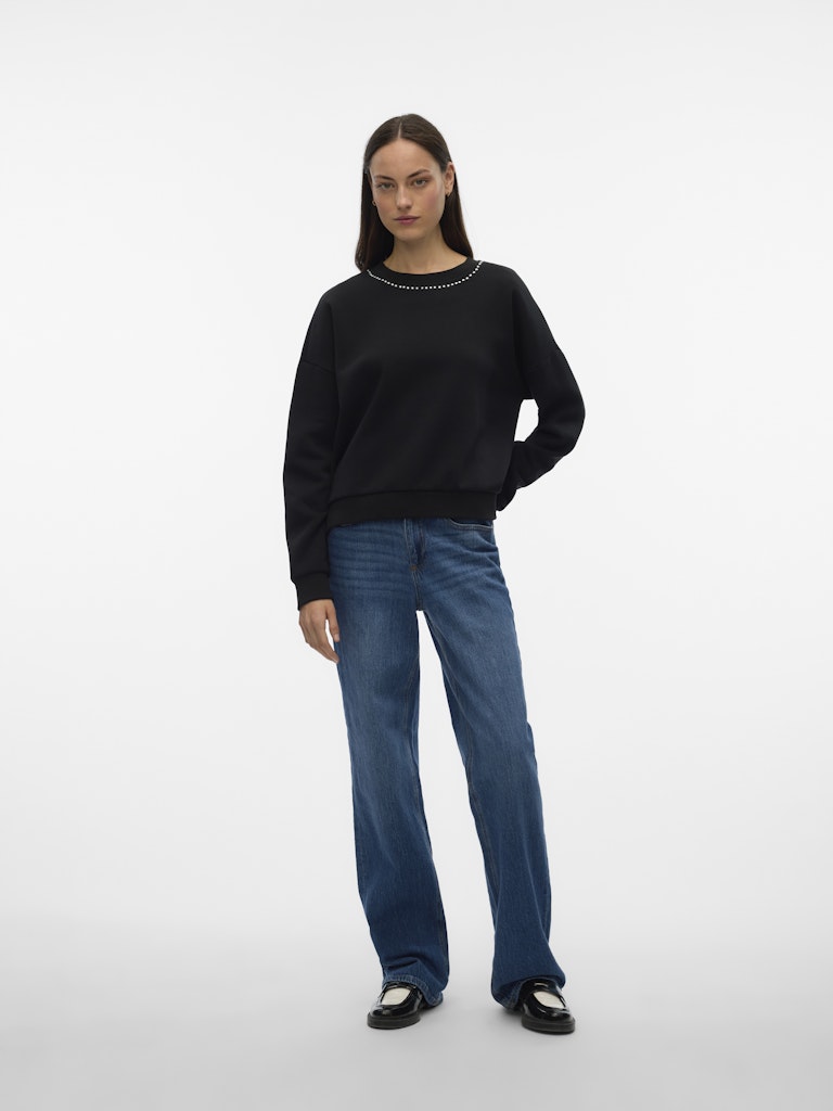 Vmlotte Trina Ls Sweat Box Ga Bf - Zwart