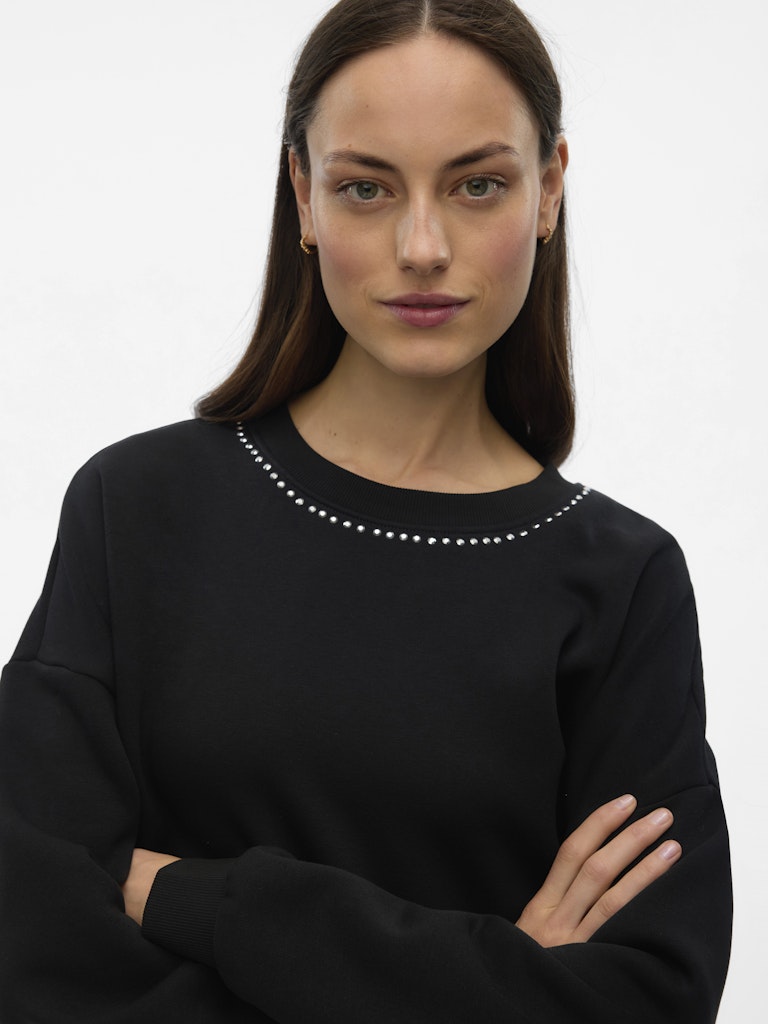 Vmlotte Trina Ls Sweat Box Ga Bf - Zwart