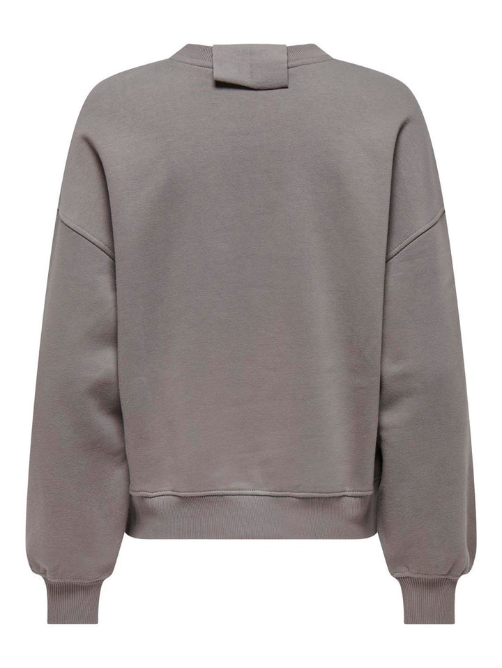 Onlsofia L/s Word O-neck Swt - Grijs