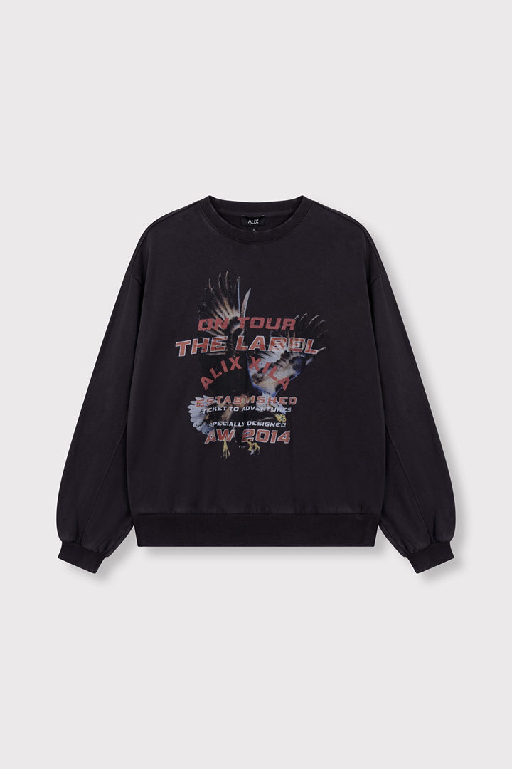 Knitted Eagle Sweater - Antraciet