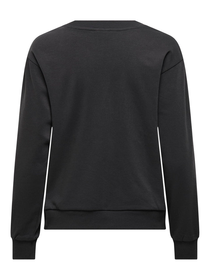 Jdyparis L/s Emb Sweat Jrs - Antraciet