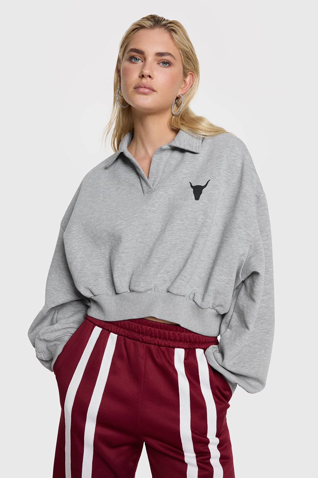 Polo Sweater - Grijs Melee