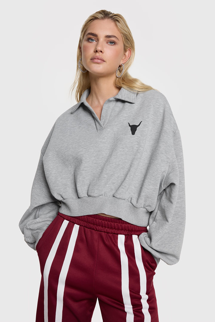 Polo Sweater - Grijs Melee