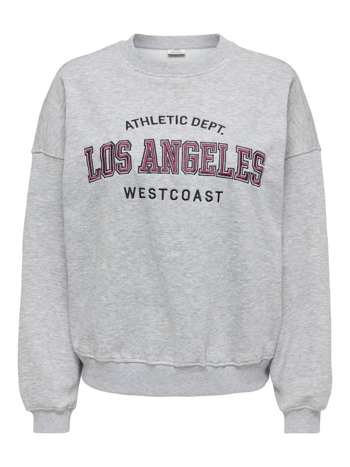 Jdymesa Life L/s O-nk Emb Sweat Jrs Noos - Grijs Melee