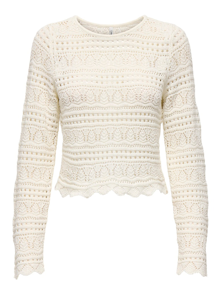 Onlelke Life Ls Pullover Knt Noos - Off-white